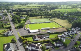 Aerial photo of Ballinamallard Football Club.